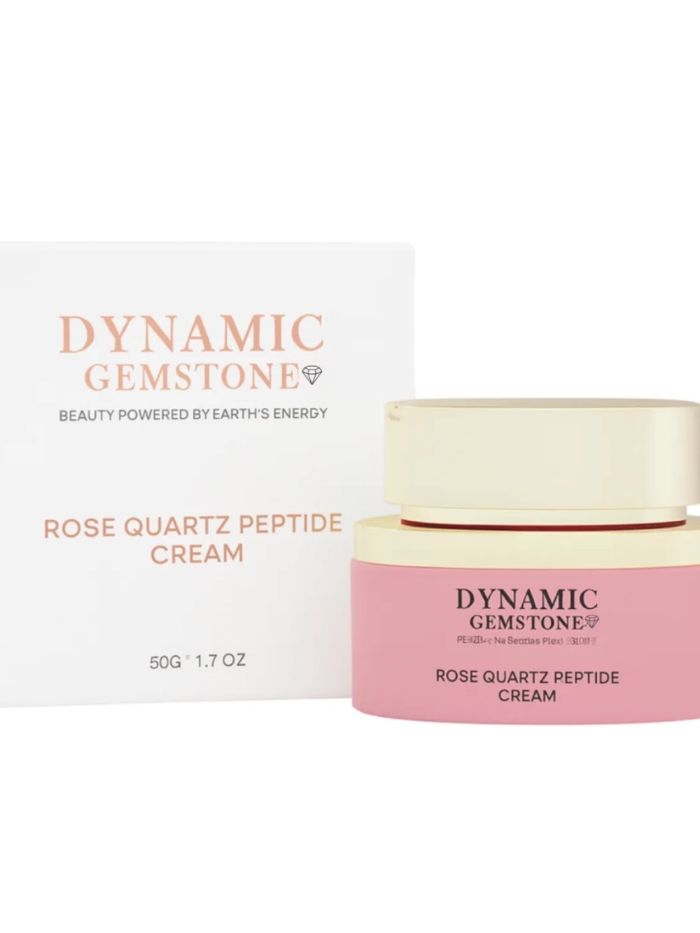Dynamic Gemstone Rose Quartz Peptide Cream - Pink